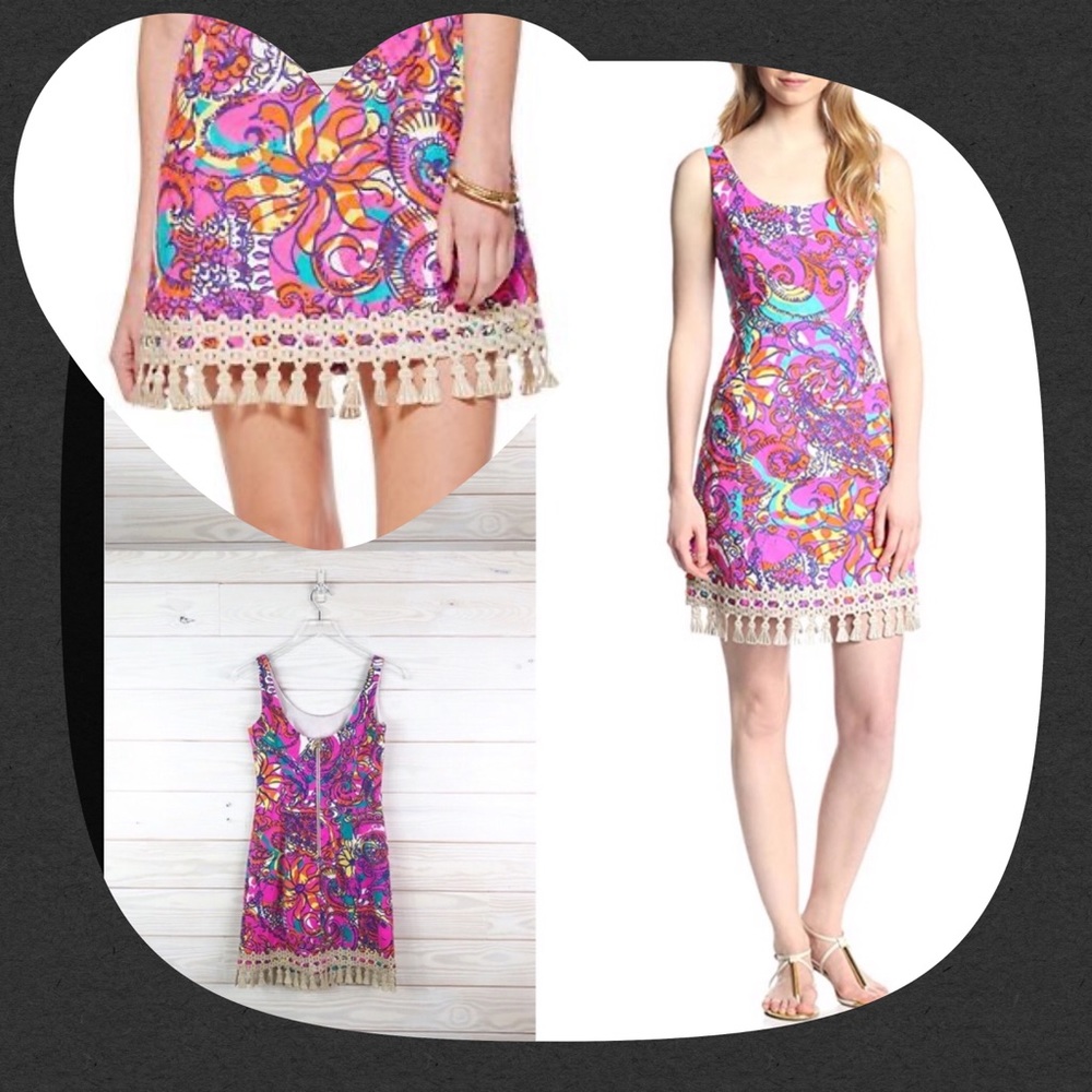 Lilly Pulitzer Eaton Sheath Tassel Dress